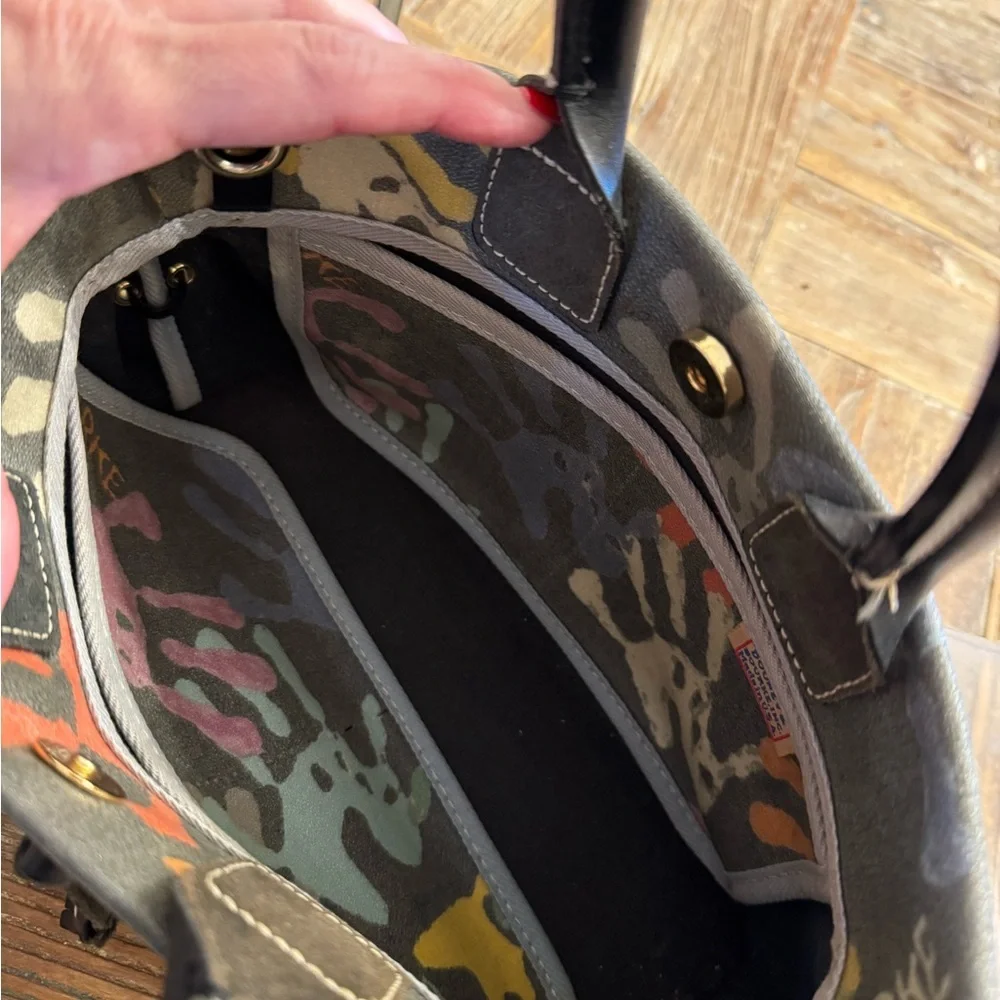 Dooney & Bourke Multicolor Handprint Bag Bundle